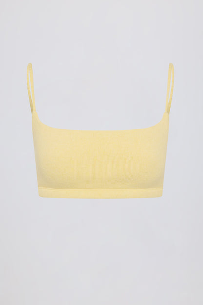 Square-Neck Bralette in Lemon