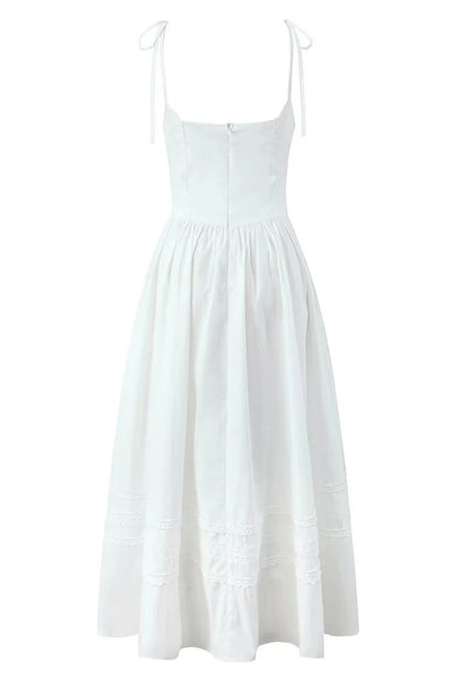 Black Lace Neck Ruched Long Party Dress