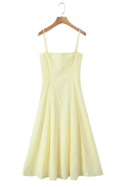 A-line Blue Sapghetti Strap Short Dress