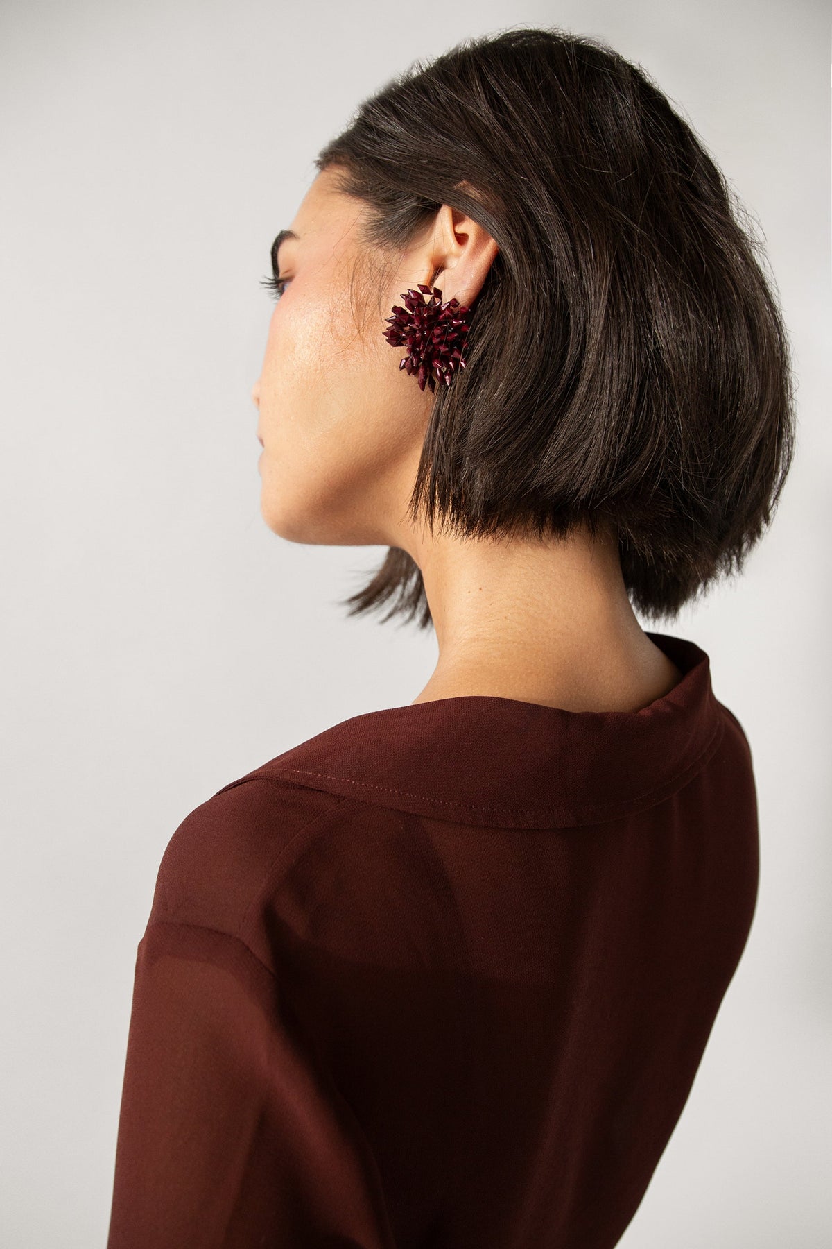 BEADED ABSTRACT EARRING