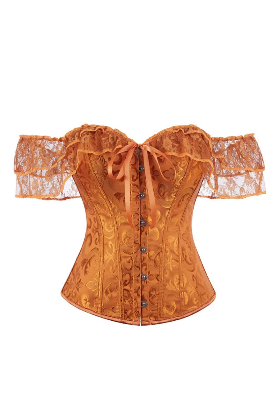 Lace Off the Shoulder Purple Corset