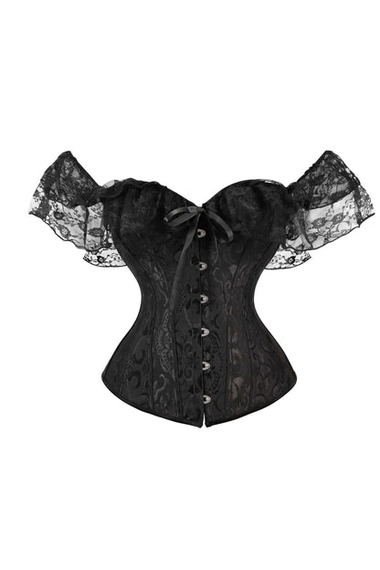 Lace Off the Shoulder Purple Corset