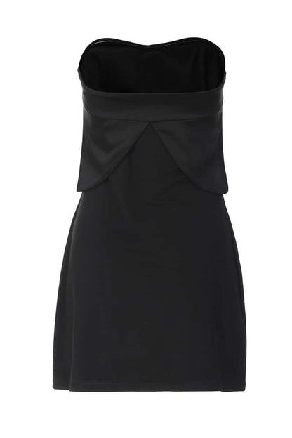 Black Bow Front Short Party Dress