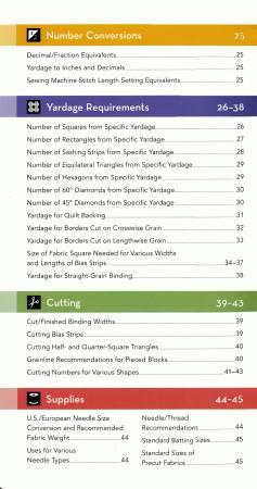 All-in-One Quilter's Reference Tool Booklet