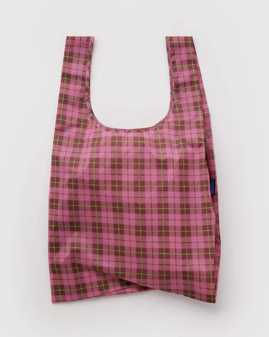 Azalea Pink Tartan Reusable Bag