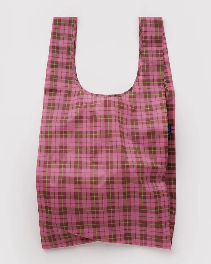 Azalea Pink Tartan Reusable Bag