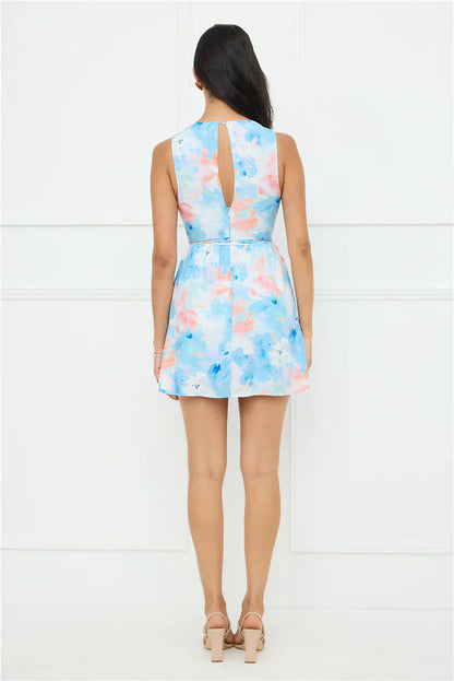Dreamy Dusk Mini Dress Blue