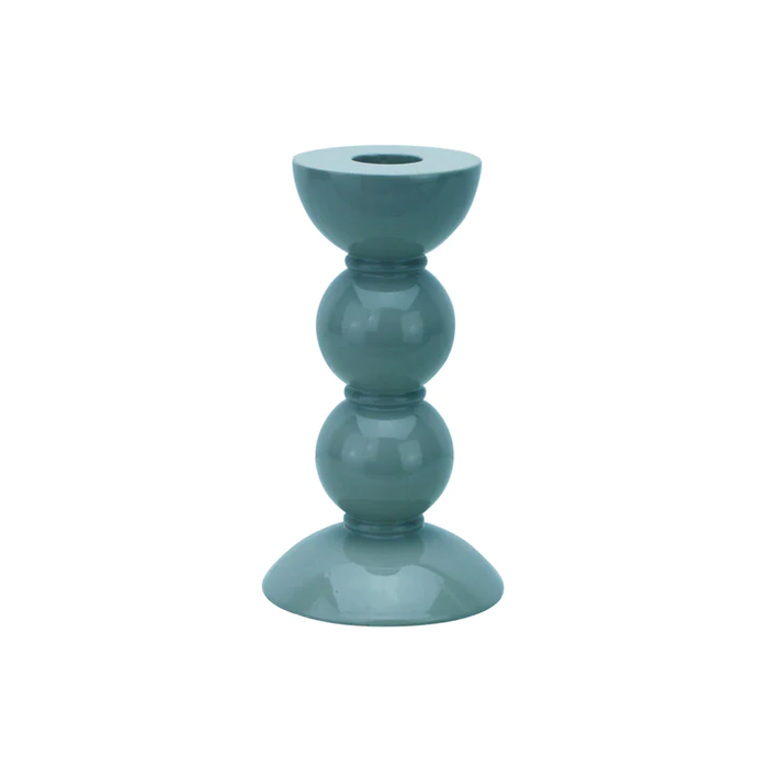 Chambray Blue Medium 14cm BOBBIN CANDLESTICK