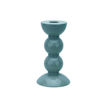 Chambray Blue Medium 14cm BOBBIN CANDLESTICK