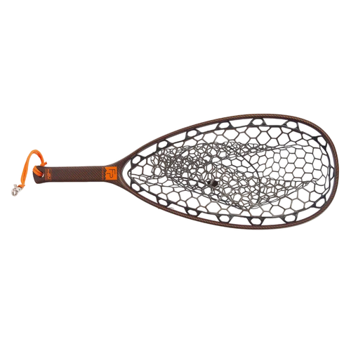 Fishpond Nomad Native Net River Armor 2.0 teardrop frame black honeycomb mesh white background