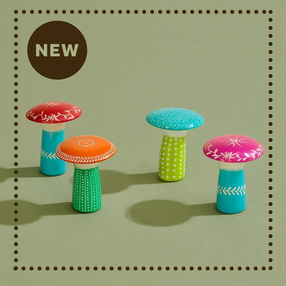 Flat Cap Soapstone Mushrooms