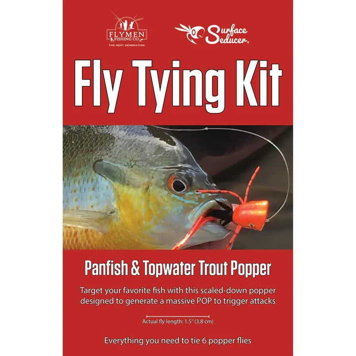 Flymen Fishing Co Surface Seducer Panfish Popper fly tying kit packaging