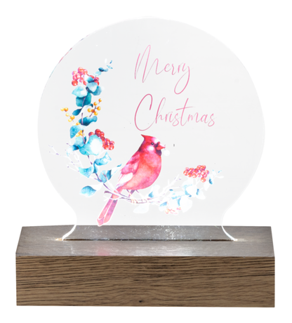 LED Light Up Cardinal Tabletop Figurine