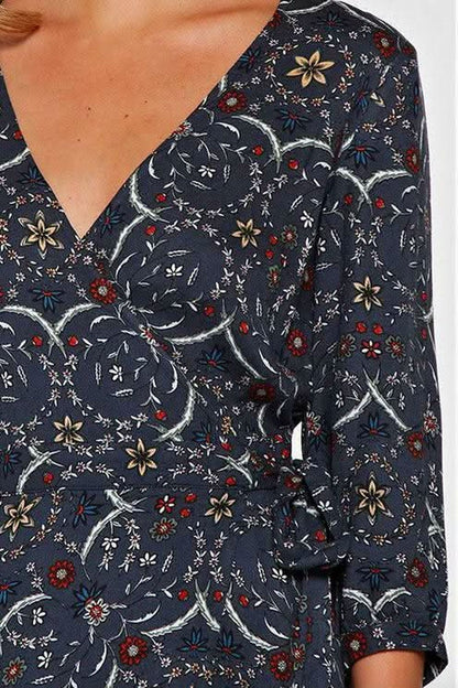 By Your Side Navy Print Maxi Dress