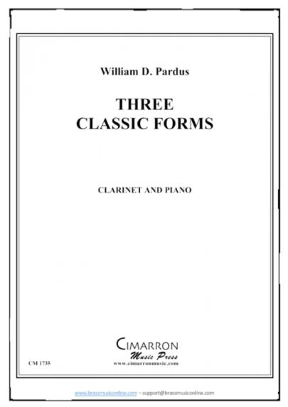 Pardus - Three Classic Forms - Clarinet and Piano
